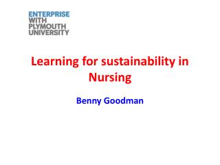 Learning for sustainability in Nursing