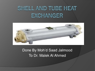 Shell and tube heat exchanger