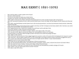 Max Ernst ( 1891-1976)