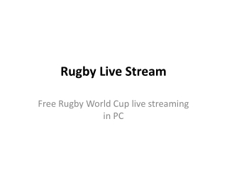Rugby Live Stream