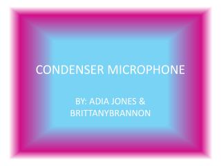 CONDENSER MICROPHONE