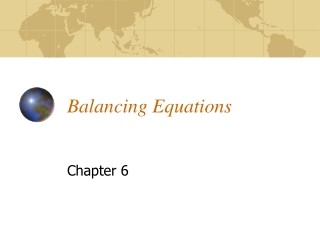Balancing Equations
