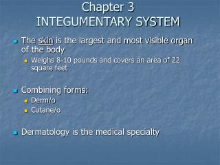 Chapter 3 INTEGUMENTARY SYSTEM