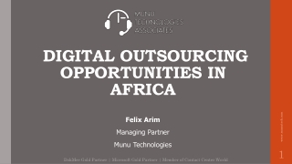 DIGITAL OUTSOURCING OPPORTUNITIES IN AFRICA