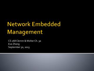 Network Embedded Management