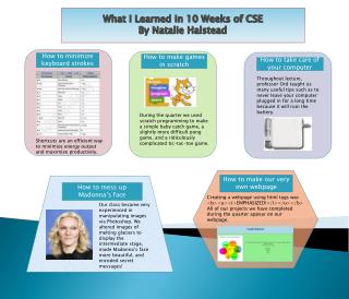 What I Learned in 10 Weeks of CSE By Natalie Halstead