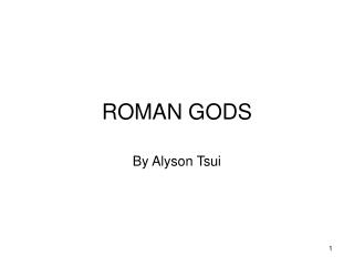 ROMAN GODS