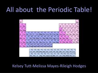 All about the Periodic Table!