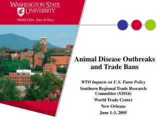 Animal Disease Outbreaks and Trade Bans