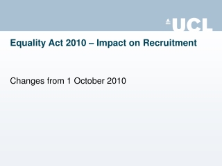 Equality Act 2010 – Impact on Recruitment