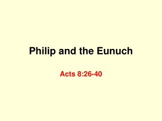 Philip and the Eunuch
