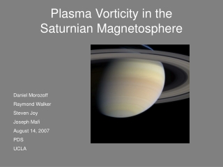 Plasma Vorticity in the Saturnian Magnetosphere