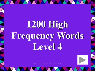 1200 High Frequency Words