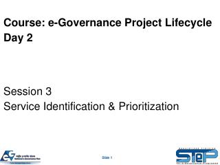 Course: e-Governance Project Lifecycle Day 2