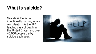 What is suicide?
