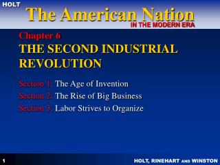 Chapter 6 THE SECOND INDUSTRIAL REVOLUTION