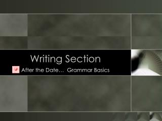 Writing Section