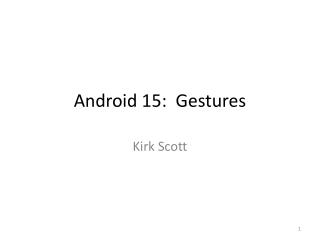 Android 15: Gestures