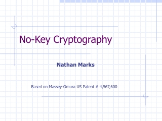 No-Key Cryptography
