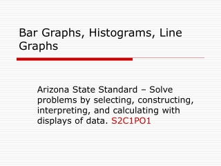 Bar Graphs, Histograms, Line Graphs