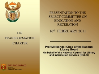 Prof M Nkondo: Chair of the National Library Board