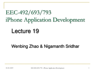 EEC-492/693/793 iPhone Application Development
