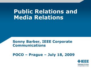 Public Relations and Media Relations