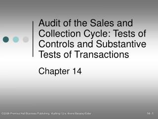 Audit of the Sales and Collection Cycle: Tests of Controls and Substantive Tests of Transactions