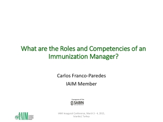 What are the Roles and Competencies of an Immunization Manager?