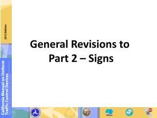 General Revisions to Part 2 – Signs