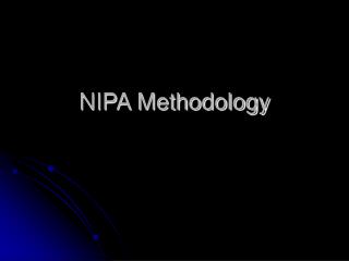 NIPA Methodology