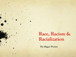 Race, Racism & Racialization