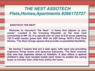 THE NEST ASSOTECH Flats,Homes,Apartments 9266172727