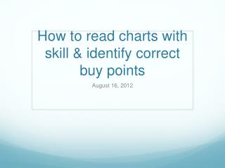 How to read charts with skill & identify correct buy points