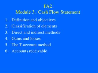 FA2 Module 3. Cash Flow Statement