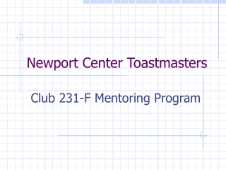 Newport Center Toastmasters