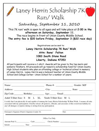 Laney Herrin Scholarship 7K Run/ Walk