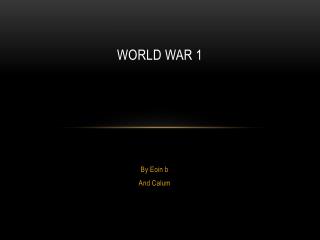 WORLD WAR 1