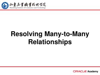 Resolving Many-to-Many Relationships