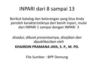 INpari 1 sampai dengan 13