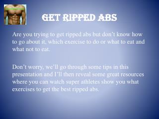 Get Ripped Abs