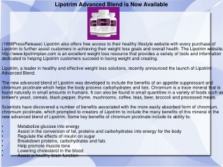 Lipotrim Advanced Blend is Now Available