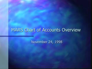MARS Chart of Accounts Overview