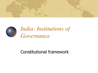 India: Institutions of Governance