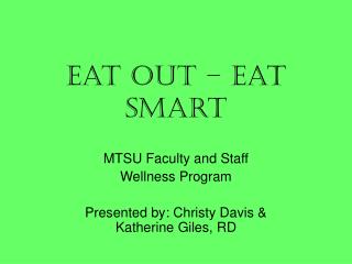 Eat Out – Eat Smart