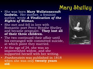 PPT - Biography of Mary Shelley PowerPoint Presentation - ID:5244537