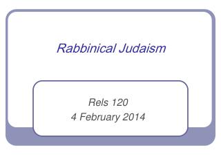 Rabbinical Judaism