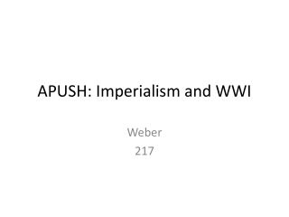 APUSH: Imperialism and WWI