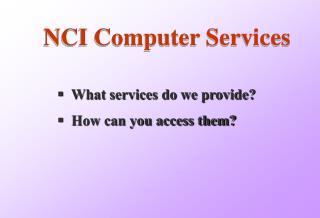 NCI Computer Services