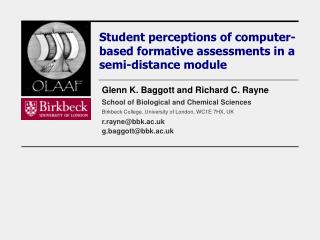 Student perceptions of computer-based formative assessments in a semi-distance module